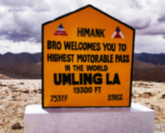 Umling La Pass - Highest Motorable Road in the World